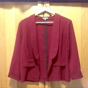 CHAROLETTE RUSSE Burgundy Blazer size XL